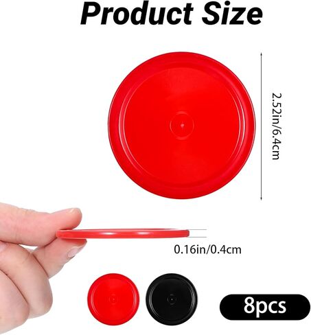Gjinxi Hockey Pucks, 8 Pcs Air Hockey Pucks Durable Puck for Large Tables, Compatible with Standard Pushers and Goals Heavy Replacement Puck for Game Tables Accessories (2.5 Inch) in Saudi Arabia