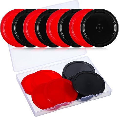 Gjinxi Hockey Pucks, 8 Pcs Air Hockey Pucks Durable Puck for Large Tables, Compatible with Standard Pushers and Goals Heavy Replacement Puck for Game Tables Accessories (2.5 Inch) in Saudi Arabia