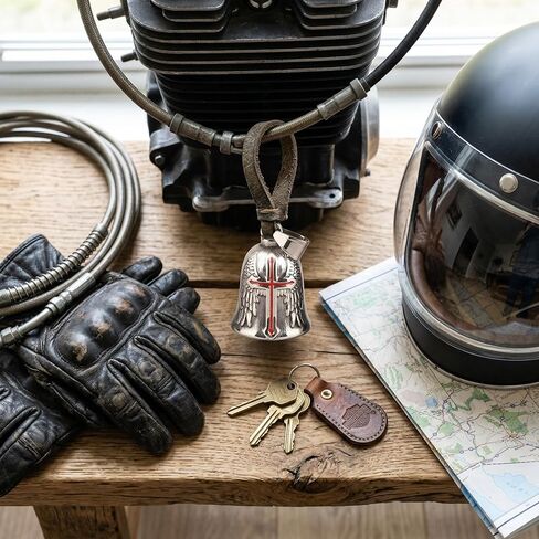 Stainless Steel Motorcycle Bell, Protective Good Luck Cycling Bell with Rust Durable Material for Motorcycles SUVs Trucks in Saudi Arabia