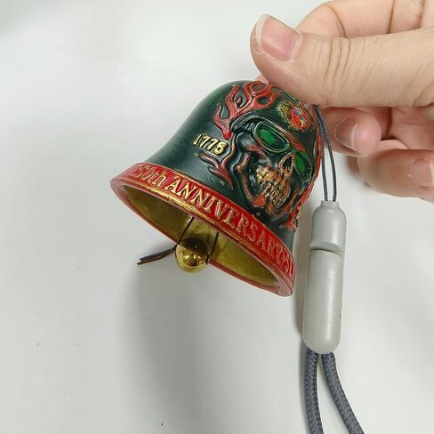 3D Skull Motorcycle Guardian Bell, 250th Anniversary Marine Corps Motorcycle Bell, Good Luck Bells for Motorcycle, Safe Pendant Motorcycle Accessories for Men Biker, Guard Riding Safety(2.5in*2.5in) in Saudi Arabia