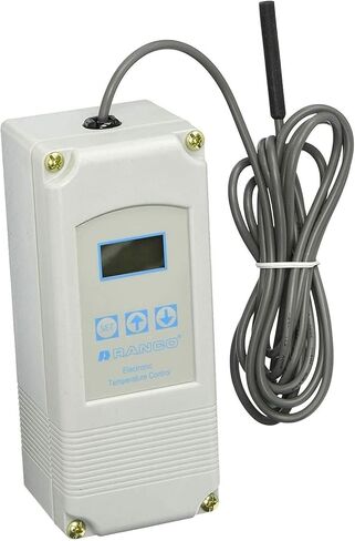 RANCO ETC-111000-000 التحكم الإلكتروني في درجة الحرارة، SPDT، فتح/إغلاق عند الارتفاع، أبيض، منظمات حرارة HVAC in Kuwait