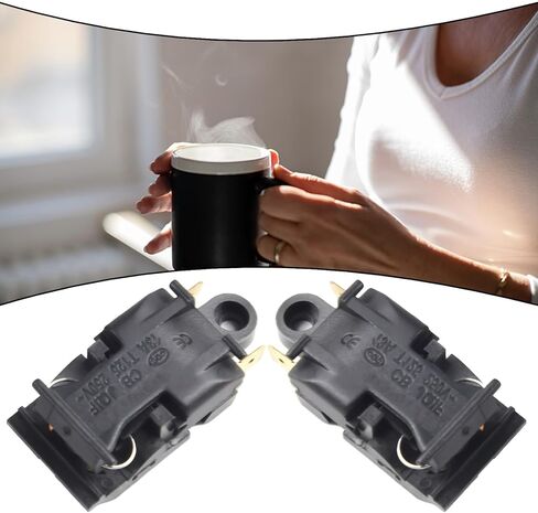 Electric Kettle Thermostat Switch 250V 13A/16A Automatic Power Off Safety Control for Steam Kitchen Appliances, 2 Pack(13A) in Saudi Arabia