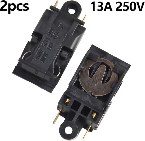 Electric Kettle Thermostat Switch 250V 13A/16A Automatic Power Off Safety Control for Steam Kitchen Appliances, 2 Pack(13A) in Saudi Arabia