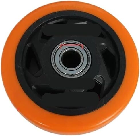 8 Pieces/lot 4-inch Polyurethane Orange Blossom Single Wheel wear-Resistant cart with Double Bearings in Saudi Arabia