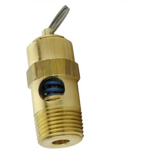 صمام منبثق لضاغط الهواء 250-38-140 - لاستبدال جزء ضاغط الهواء كونرادر SRV250-38-140 - صمام ضغط تخفيف أمان الضاغط - 140 رطل لكل بوصة مربعة 3/8 بوصة طول صمام MNPT 1-3/4 بوصة نحاس صلب ذهبي in Kuwait