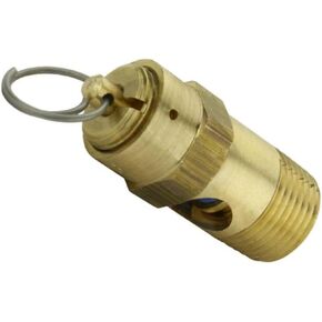 250-38-300 صمام تخفيف أمان ضاغط الهواء - لقطع غيار صهاريج تخزين ضاغط الهواء كونرادر - 300 رطل لكل بوصة مربعة 3/8 بوصة طول صمام NPT ذكر: 1-3/4 بوصة هيكل من النحاس الصلب in Kuwait