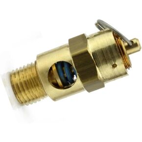 صمام تخفيف ضاغط الهواء 25070 - لأجزاء صهاريج تخزين ضاغط كونرادر - صمام منبثق لخزان الضاغط - 1/4 بوصة NPT 70 PSI 67 SCFM طول الصمام: 1-3/4 بوصة هيكل من النحاس الصلب in Kuwait