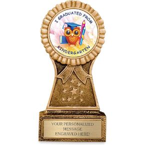 Kindergarten Graduation Trophy | Award for Graduating Prek | Personalized Engraving Included | Customized Awards for Your Kindergartner or Pre-K Student in Kuwait