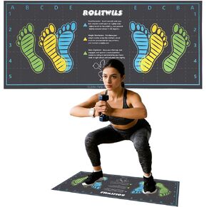 31.5'' X 13.8'' Anti-Slip Squat Mat with Foot Position Guides, Professional-Grade Exercise Mat Perfect for Squats, Leg Training and Lunges, Enhancing Muscle Activation, Versatility and Safety for Home Fitness Enthusiasts in Kuwait