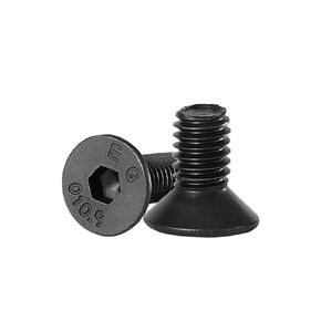 M4-0.7x8mm Flat Head Hex Socket Cap Screws, Countersunk Bolts, 10.9 Grade Alloy Steel, Black Oxide Finish, Allen Hex Drive, Metric Machine Fully Threaded, 50PCS in Kuwait