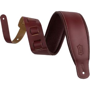 Levy's Leathers 3" Wide Amped Leather Series Guitar Strap with Foam Padding, Burgundy, (M26PD-BRG-BRG) in Kuwait