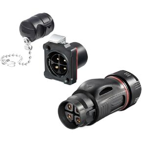 BD24 plastic aviation 4-pin salt spray proof UL energy vehicle power male and female docking connector(Flange female seat) in Kuwait