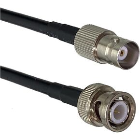 RG58 ذكر التوصيل وأنثى جاك موصل تجعيد محطات سلك الكابل 4 بوصات ~ 10 أقدام (RG58 BNC M إلى BNC M، 15 سم) in Kuwait