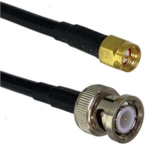 RG58 Male Plug and Female Jack Crimp Connector Cable Wire Terminals 4 Inches ~ 10 Feet(RG58 BNC M to BNC M,15CM) in Saudi Arabia