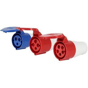 16A/32A 3/4/5 pin IP44 electrical connection wall mount connector socket plug(Plug,16A_4PIN) in Kuwait