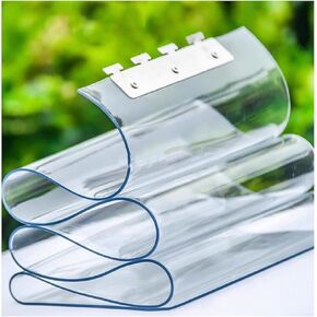 ستارة باب ناعمة من مادة PVC، باب شريطي من الفينيل، شرائط بديلة من البلاستيك الشفاف للمجمدات، الاستخدام الشتوي والتجاري، غطاء باب المستودع، مقاس W165xH210cm/64.96x82.68in in Kuwait