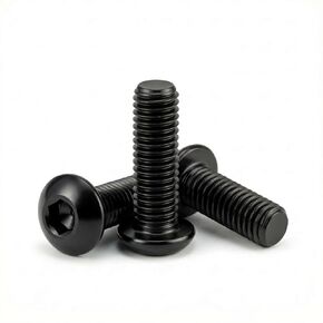 M3 x 4mm (100 Pack) Button Head Socket Cap Screws, Black Oxide 304 Stainless Steel 18-8, Fully Machine Thread in Saudi Arabia