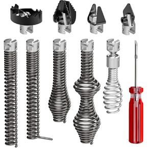 10 قطع من ملحقات مثقاب الثعبان، تتضمن 4 قواطع و5 حلزونات، ومجموعة أدوات تقطيع أوجيه الصرف، متوافقة مع موديلات K-400، وC-4، وC-6، وC-7، وC-8، وC-9 in Kuwait