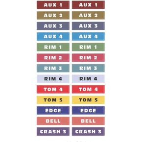 Silverline Cable Snake Aux Sticker Replacements for Roland Auxiliary Accessories V-Drums (1 Set) in Kuwait