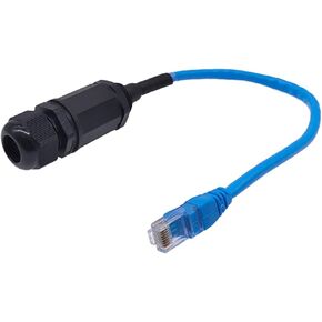 RJ45 Connector Ethernet Interface M22 LAN Network Adapter CAT6 Shielded Panel Mount Line 25cm 1Pcs in Kuwait