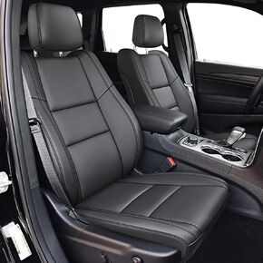 AOMSAZTO Seat Covers for Jeep Grand Cherokee: 2011 2012 2013 2014 2015 2016 2017 2018 2019 2020 2021 Custom Fit Full Set Seats Cover Black in Kuwait