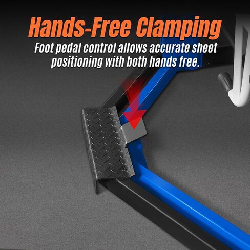 Mechmaxx 50 بوصة بمشبك القدم ومكابح الصندوق، آلة طي الصفائح المعدنية الخفيفة، زاوية الانحناء 0–135 درجة، رفع التثبيت 1.9 بوصة، عمق الصندوق 2 بوصة، الموديل PBA5014 in Kuwait