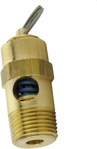 صمام منبثق لضاغط الهواء 250-38-140 - لاستبدال جزء ضاغط الهواء كونرادر SRV250-38-140 - صمام ضغط تخفيف أمان الضاغط - 140 رطل لكل بوصة مربعة 3/8 بوصة طول صمام MNPT 1-3/4 بوصة نحاس صلب ذهبي in Kuwait
