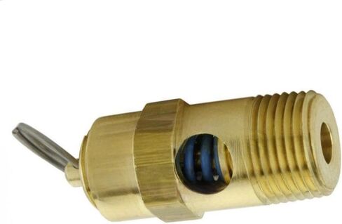 صمام منبثق لضاغط الهواء 250-38-140 - لاستبدال جزء ضاغط الهواء كونرادر SRV250-38-140 - صمام ضغط تخفيف أمان الضاغط - 140 رطل لكل بوصة مربعة 3/8 بوصة طول صمام MNPT 1-3/4 بوصة نحاس صلب ذهبي in Kuwait