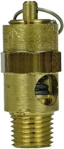 250325 صمام تخفيف ضغط أمان ضاغط الهواء - لاستبدال جزء ضاغط الهواء CAS250325 - صمام منبثق لضغط خزان الضاغط - 1/4 بوصة NPT 325 PSI 255 SCFM طول الصمام: 1-3/4 بوصة أصفر in Kuwait