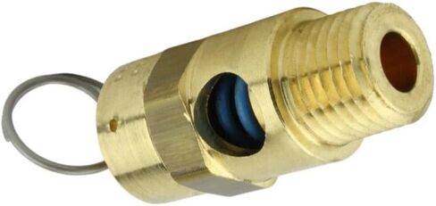 250150 صمام تخفيف ضغط أمان ضاغط الهواء - لاستبدال جزء ضاغط الهواء Conrader - صمام ضغط خزان الضاغط - 1/4 بوصة NPT 150 PSI 132 SCFM إجمالي طول الصمام: 1-3/4 بوصة in Kuwait