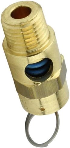 250150 صمام تخفيف ضغط أمان ضاغط الهواء - لاستبدال جزء ضاغط الهواء Conrader - صمام ضغط خزان الضاغط - 1/4 بوصة NPT 150 PSI 132 SCFM إجمالي طول الصمام: 1-3/4 بوصة in Kuwait