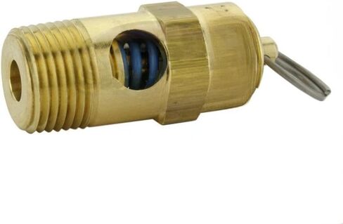 250-38-15 صمام تخفيف ضغط أمان ضاغط الهواء - لاستبدال أجزاء ضاغط الهواء Conrader SRV250-38-15 - صمام منبثق لضاغط الهواء - 15 رطل لكل بوصة مربعة 3/8 بوصة صمام MNPT L: 1-3/4 بوصة نحاس صلب ذهبي in Kuwait