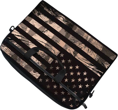 American USA Flag with Desert Camouflage Laptop Case Bag Sleeve Portable/Crossbody Messenger Briefcase Convertible w/Strap Pocket for MacBook Air/Pro Surface Dell ASUS hp Lenovo 15-15.4 inch in Kuwait