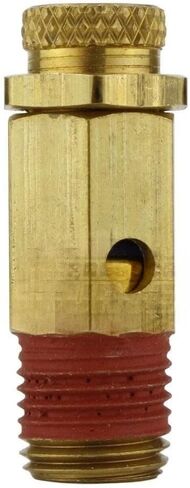 صمام إيقاف ضغط الضاغط NC25-003 - لأدوات الهواء وأجزاء ضواغط الهواء - استبدال صمام تخفيف ضغط الضاغط - قابل للتعديل 1/4 بوصة MNPT 100-150 رطل لكل بوصة مربعة الارتفاع 1-5/8 بوصة الوزن 1.5 أونصة in Kuwait