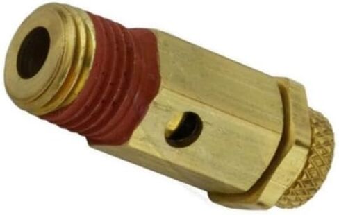 صمام إيقاف ضغط الضاغط NC25-003 - لأدوات الهواء وأجزاء ضواغط الهواء - استبدال صمام تخفيف ضغط الضاغط - قابل للتعديل 1/4 بوصة MNPT 100-150 رطل لكل بوصة مربعة الارتفاع 1-5/8 بوصة الوزن 1.5 أونصة in Kuwait