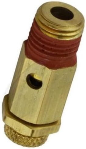 صمام إيقاف ضغط الضاغط NC25-003 - لأدوات الهواء وأجزاء ضواغط الهواء - استبدال صمام تخفيف ضغط الضاغط - قابل للتعديل 1/4 بوصة MNPT 100-150 رطل لكل بوصة مربعة الارتفاع 1-5/8 بوصة الوزن 1.5 أونصة in Kuwait