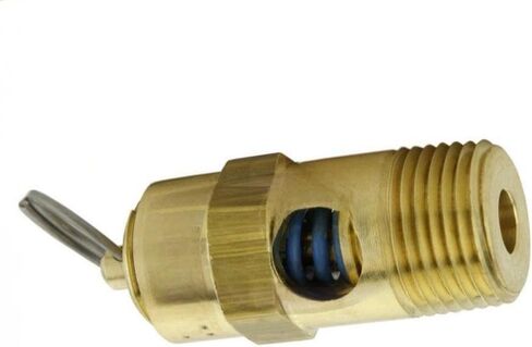 250-38-165 صمام تخفيف أمان ضاغط الهواء - لاستبدال أجزاء ضاغط الهواء Conrader - 165 رطل لكل بوصة مربعة 3/8 بوصة ذكر NPT 145 SCFM إجمالي طول الصمام: 1-3/4 بوصة هيكل من النحاس الصلب in Kuwait