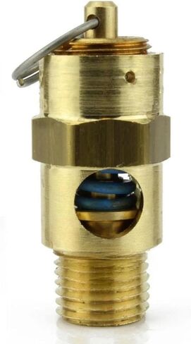 250225 Air Compressor Brass Pressure Release Valve - for Conrader Air Compressor Storage Tanks Replacement Parts - tank Safety Relief Pop Off Valve - 1/4" NPT 225 PSI 194 SCFM Valve Length: 1-3/4" in Saudi Arabia