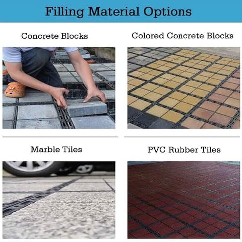 Sidewalk Gravel Grating - Heavy-Duty Concrete Pavers & Plastic Grid Driveway Stabilizer for Ground Reinforcement & Durable Pathways in Saudi Arabia