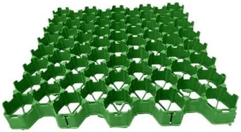 Plastic Gravel Grating Pavers - Driveway Stabilizer for Garden Walkways & Parking Lots, Green, 3.8cm, 20 Pieces - Durable Landscape Grid for Slope & Stability in Kuwait