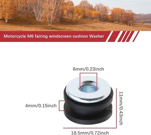 SING F LTD 20 قطعة دراجة نارية M6 الحلقات المطاطية مجموعة هدية القلنسوة قطع عازلة غسالة تخفيف الضغط وسادة عالمية لمعظم الدراجات النارية in Saudi Arabia