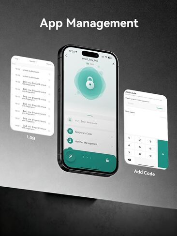 قفل NexusLab المختلط، قفل الخزانة وقفل خزانة الصالة الرياضية مع تطبيق TUYA، أمان عالي، تصنيف IP67، سبائك الزنك المضادة للتآكل، مثالي لخزانة الصالة الرياضية/المدرسة، آمن للخصوصية in Kuwait