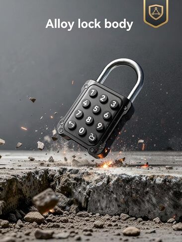 قفل NexusLab المختلط، قفل الخزانة وقفل خزانة الصالة الرياضية مع تطبيق TUYA، أمان عالي، تصنيف IP67، سبائك الزنك المضادة للتآكل، مثالي لخزانة الصالة الرياضية/المدرسة، آمن للخصوصية in Kuwait