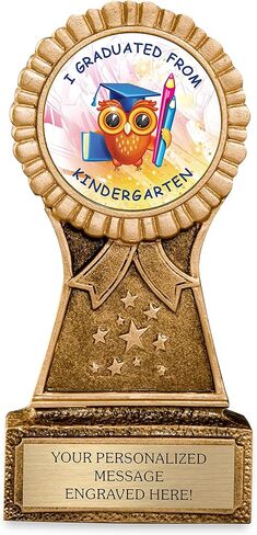 Kindergarten Graduation Trophy | Award for Graduating Prek | Personalized Engraving Included | Customized Awards for Your Kindergartner or Pre-K Student in Kuwait