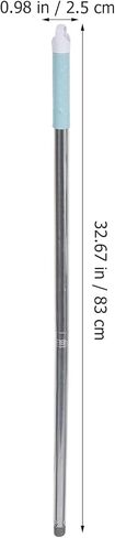 Amosfun 32.67In Stainless Steel Broom Handle Replacement Stick with Standard Threading for Floor Cleaning and Sweeping - Multi-Section Mop and Broom Pole in Saudi Arabia
