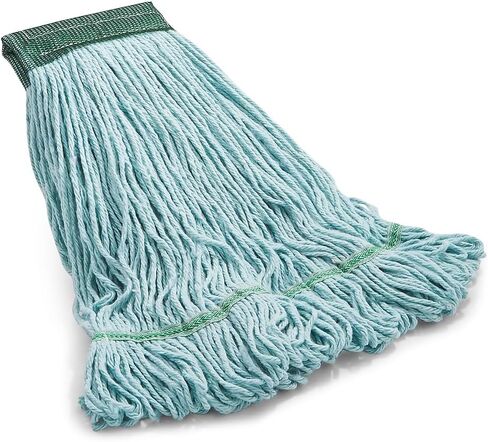 Coastwide Professional Looped-End Wet Mop Head, Medium, Recycled PET/Cotton Blend, 5" Headband, Blue in Kuwait