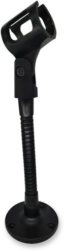 Microphone Stand for Podium Wall Mount with Flexible Gooseneck Arm 6inch Counterweight Base,Desk&Table Stands Multi-function DIY Holding Mic,Phone, Make-up Mirror Male 5/8&Female5/8 in Black. in Saudi Arabia