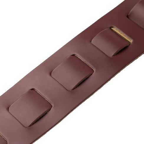 Levy's Leathers 3" Wide Amped Leather Series Guitar Strap with Foam Padding, Burgundy, (M26PD-BRG-BRG) in Kuwait