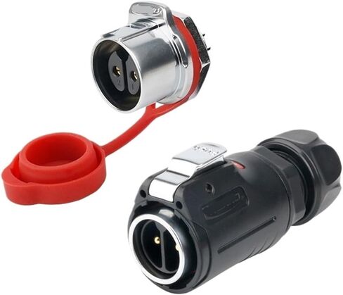 LP-24 Aviation 35A and Socket Threaded Tightening 2-core Gold-plated Male and Female Pin Industrial Connector(Single hole female seat) in Kuwait