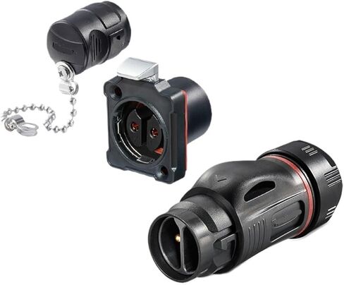 Locking wire plastic BD24 2-core industrial equipment portable 25A power crimping connector aviation(Plastic flange female seat) in Kuwait